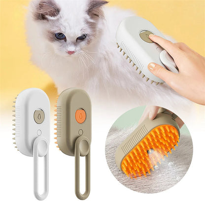Electric Steam Pet Brush for Cats & Dogs
