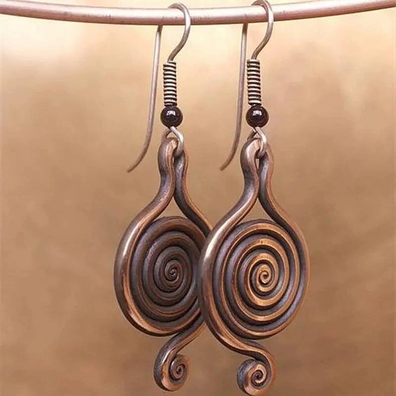 Retro Spiral Psychedelic Earrings