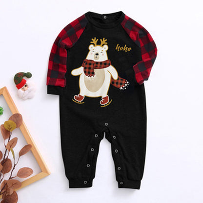 Family Christmas Plaid Bear Pajama Set