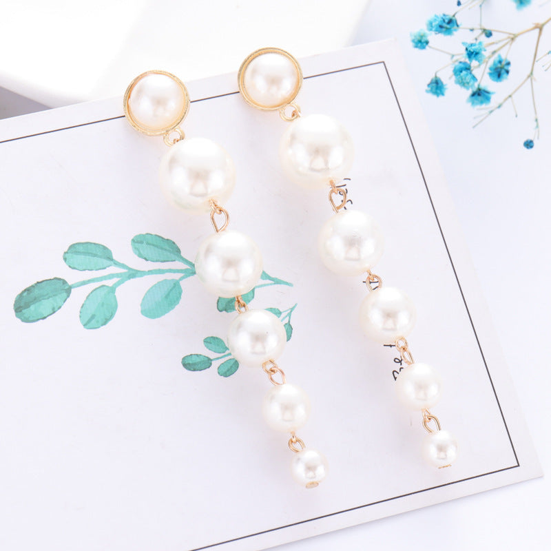 Personalized Pearl Tassel Earrings