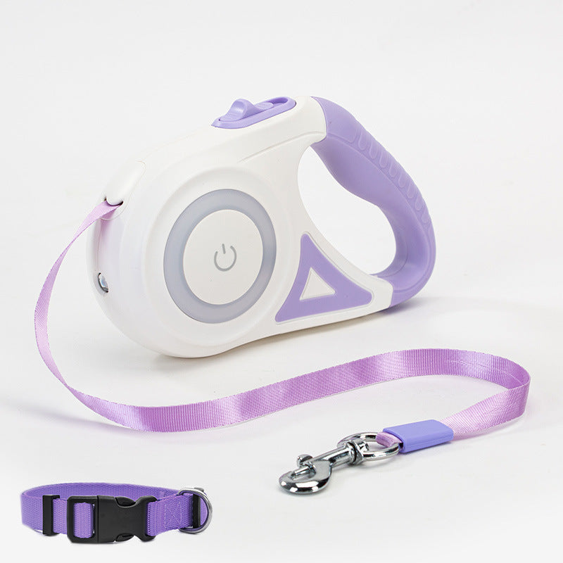 Retractable Dog Leash & Collar Set for Small & Medium Pets