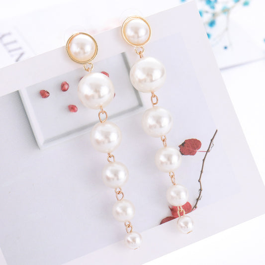 Personalized Pearl Tassel Earrings