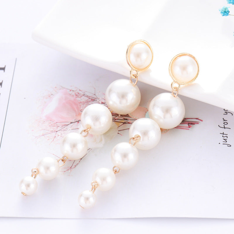 Personalized Pearl Tassel Earrings