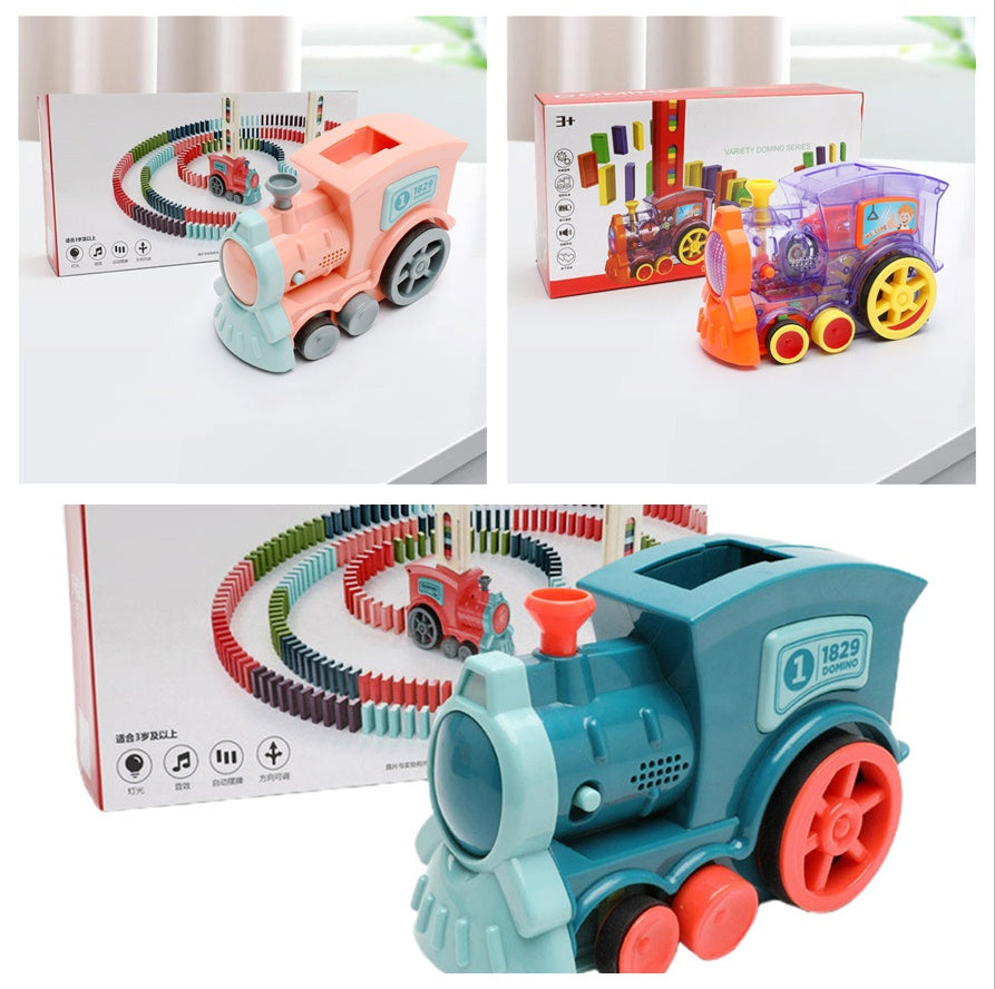 Electric Domino Train Toy – Automatic Building Block Set