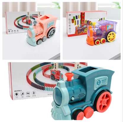 Electric Domino Train Toy – Automatic Building Block Set
