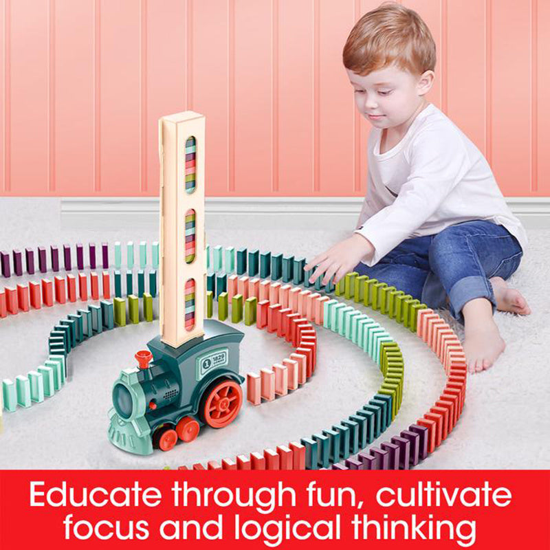 Electric Domino Train Toy – Automatic Building Block Set