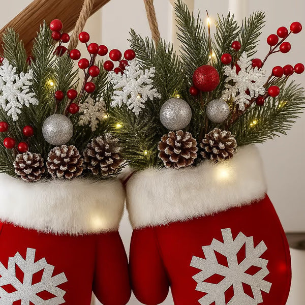 Christmas Crutch Candy Lollipop Gloves Ornaments